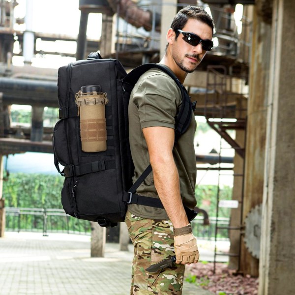 Tactical Soft Water Bottle Bag, Military Hiking Backpack Pocke
