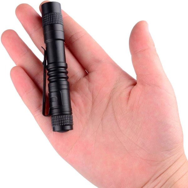 LED-penna Mini ficklampa Super liten Vattentät Fickklämma Ström