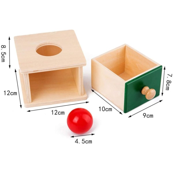 1 Pieces Montessori Object Permanence Box with Ball for Kids  DXGHC