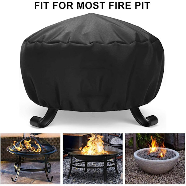 85x40cm Rund Bålpannedeksel Utendørs BBQ Vanntett Oxford med DXGHC