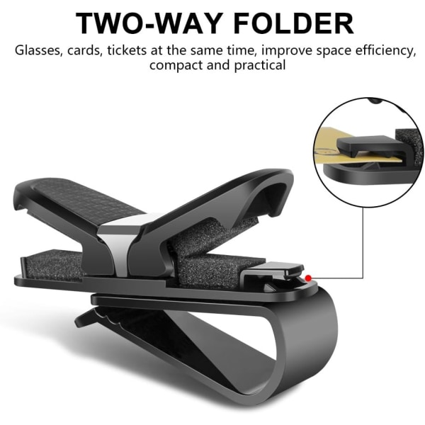 Glashållare för bilens solskydd, 2-pack Solglasögonhållare Cl DXGHC