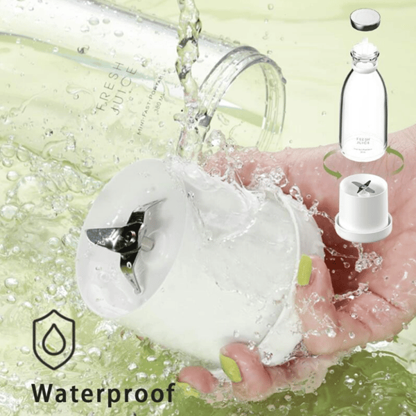 350 ml Bærbar Blender, Håndholdt Smoothie Blender, Shaker, Fire-Blad