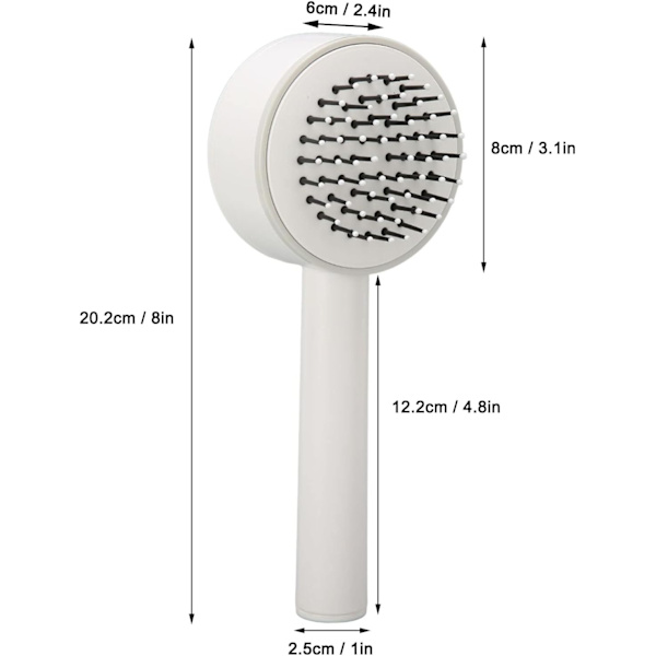 Vit - 1 Styck 3D Luftkudde Massager Självrengörande Hårfö DXGHC