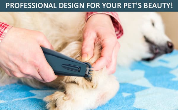 Pels Trimmer med LED-lys, Professionel Hårtrimmer til Hunde
