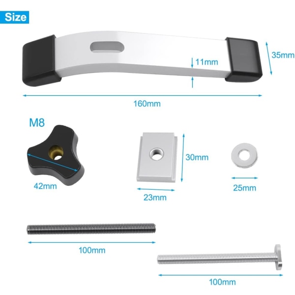 1 Sets Rail T Track Clamp (1Pcs), T-Track Clamp T Track High Spee