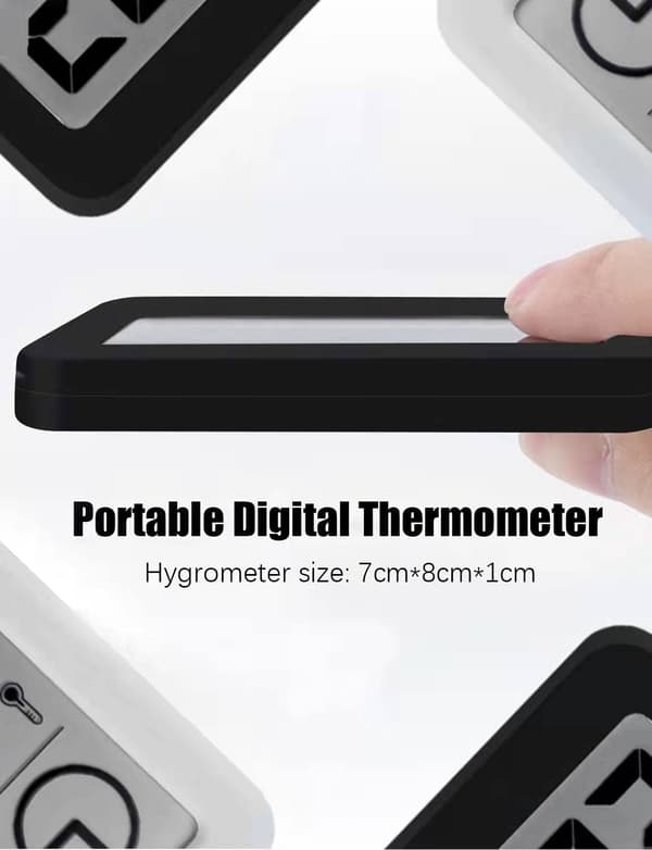 Digital Termometer/Hygrometer 3.2” LCD Stor Skjerm Innendørs A
