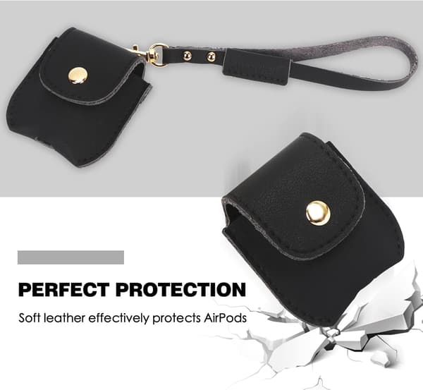 Designet til Airpods etui (3. generation), Premium PU Læder Ai