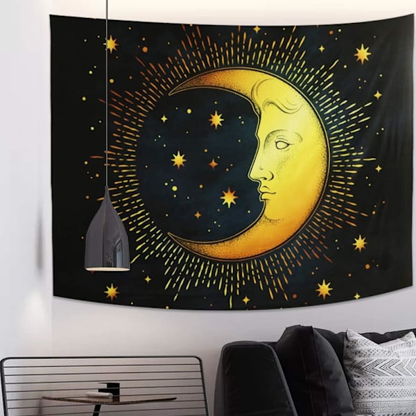 Palavaava Burning Sun and Moon Psychedelic -seinävaate Popula DXGHC