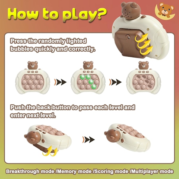 Handhållna Spel för Barn 6-12, Sensoriska Fidget Leksaker för Barn 8-12