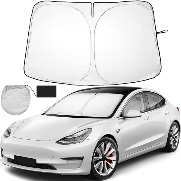 Yhteensopiva Tesla-auton aurinkovarjostimen kanssa - auton ikkunaverho - taitettava