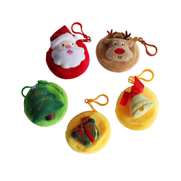 5 st julplånböcker, tomte, julgranhänge