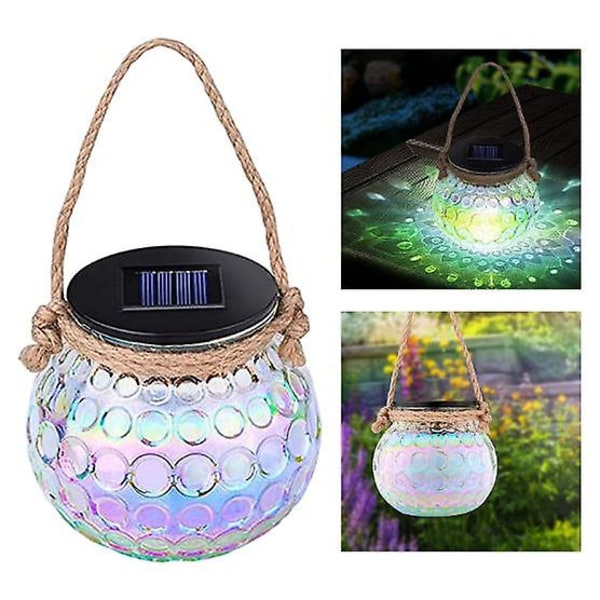 4 PCS Solar Glass Lamp Outdoor Garden Decoration Light And Shadow