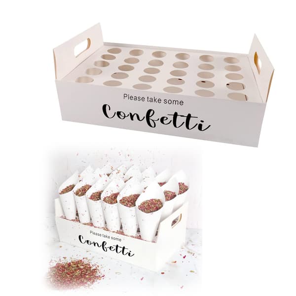 2 st Bröllops Konfetti Konhållare, Konfetti Konhållare Låda Fack