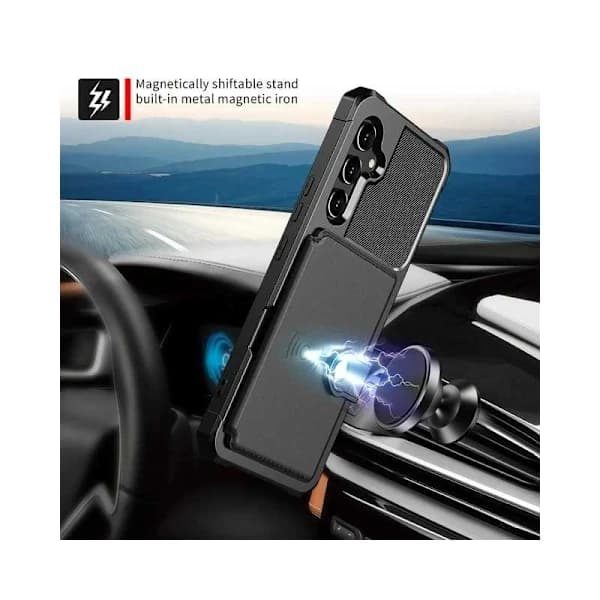 Samsung A15 5G Stødsikkert Premium Cover 4-RUMS Solid V3 RFID Sort