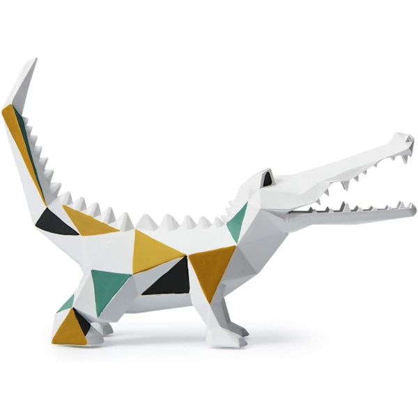 Konstkrokodil Dekoration Djurstatyett Figuriner Konst Resin Skulptur