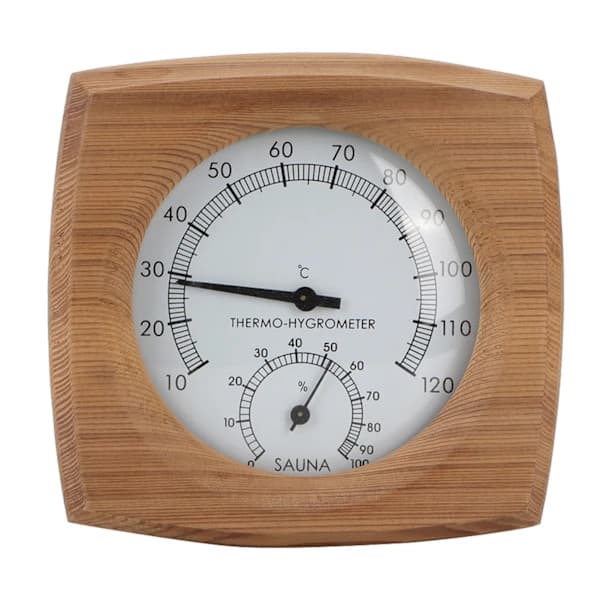 2-i-1 indendørs træ termo-hygrometer termometer hygrometer damp rum sauna tilbehør,A