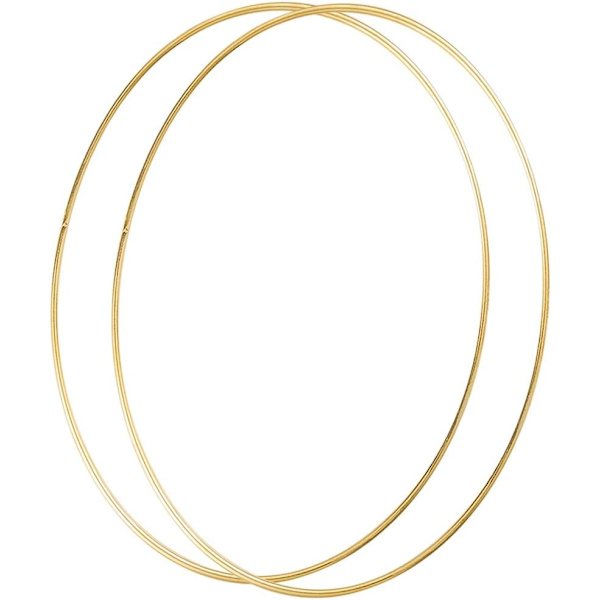 2-pack 30 cm Metalliska Blomsterringar för Macrame