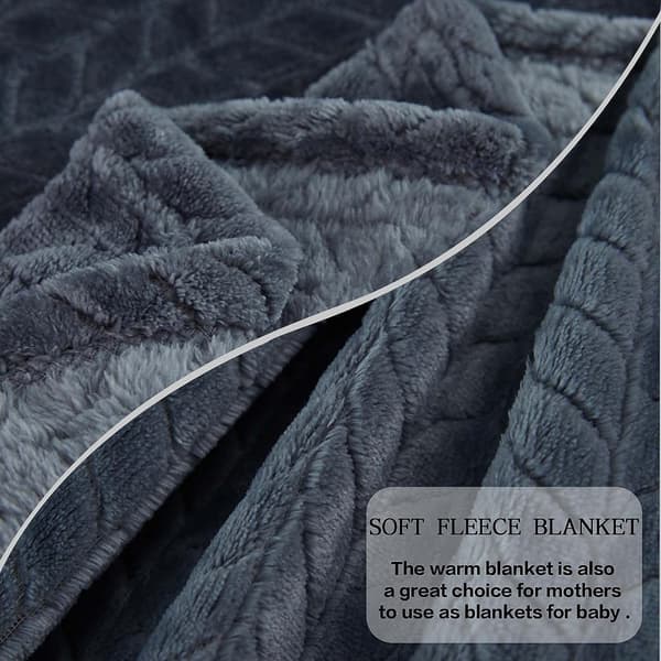 Fleece-tæppe, (50\"×70\", Grå) Super Blødt Flanel-tæppe