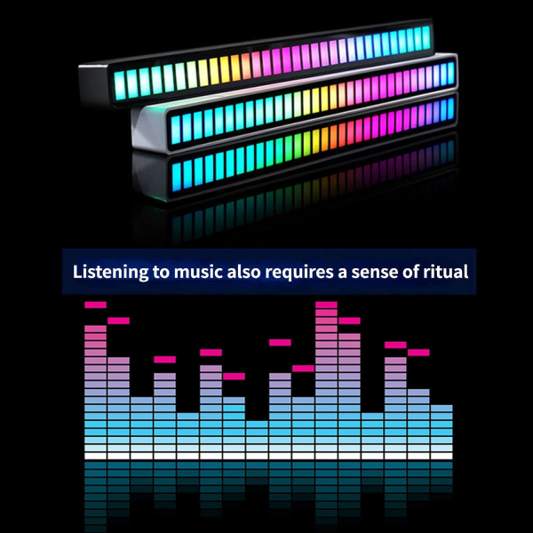 2 stk RGB Stemmeaktiveret Rhythmelys, Lydoptagelseslys, Flot