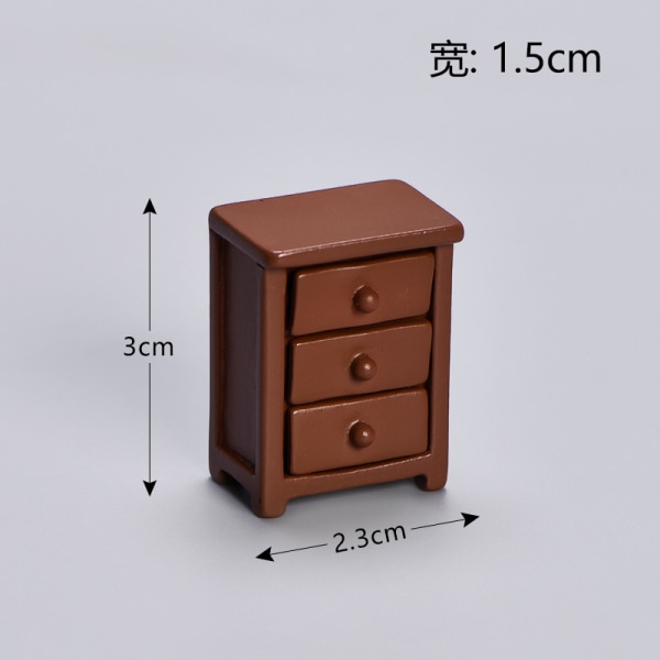 20 Simulerad möbelserie Miniatyrskåp, skinnsoffa, mi