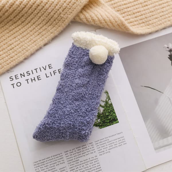 6 par Fluffy Slipper Sokker til Kvinder Damer Cosy Tyk Vinter Cab