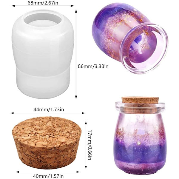 Flaska Silikonform Silikon Resin Förvaringslåda Epoxi Resin Form