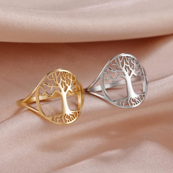 Yggdrasil Livets Træ Ring Livets Træ Ring Viking Amuletring