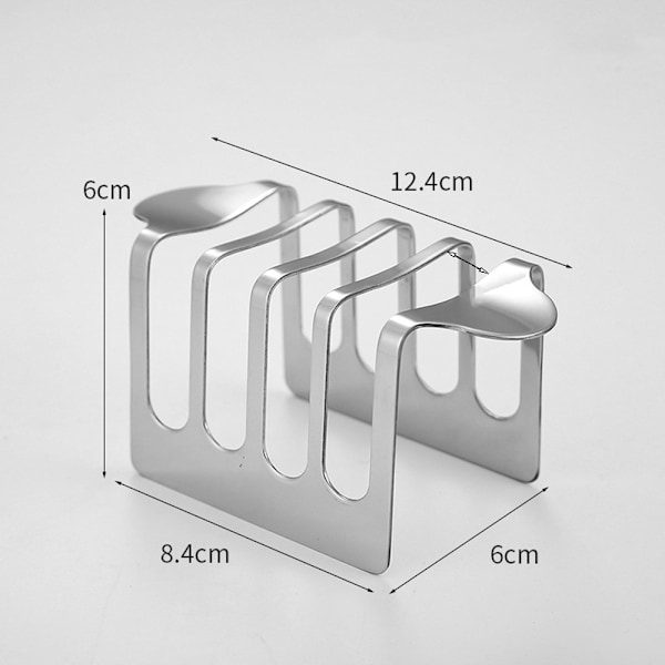 Toaststativ Brødholder 4 Skive Slots med Ører Brødform Stativ