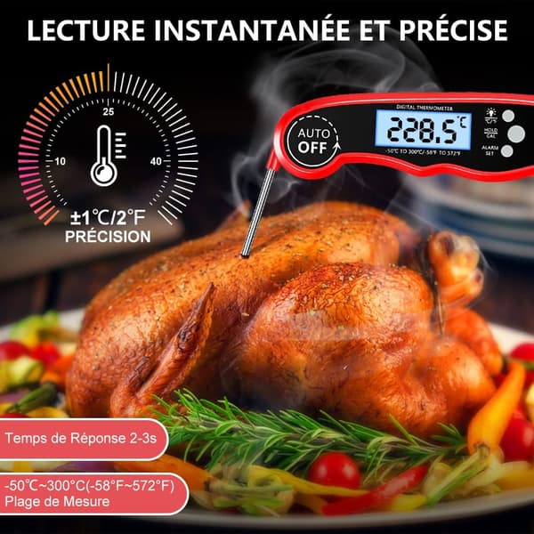 Kökstermometer, Instant Läsning Kocktermometer, Digital Th