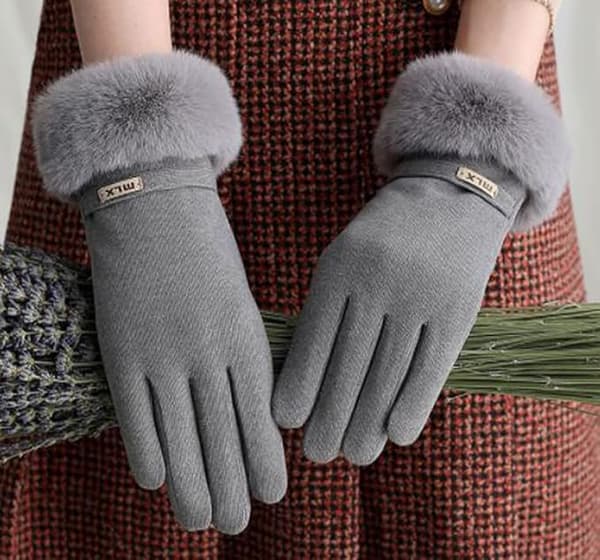 Vinterhandskar för kvinnor, termiska pekskärmhandskar för kvinnor och flickor, G