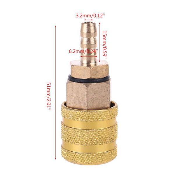 Låsbar luftchuck - Messing inflator dysen adapter for dekktrykk