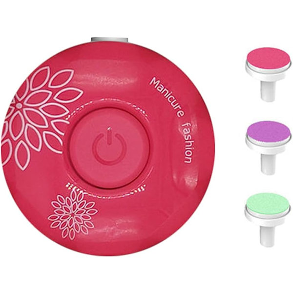 Elektrisk Baby Nagelfil, Röd, Batteridriven Nagelklippare för Nyfödda