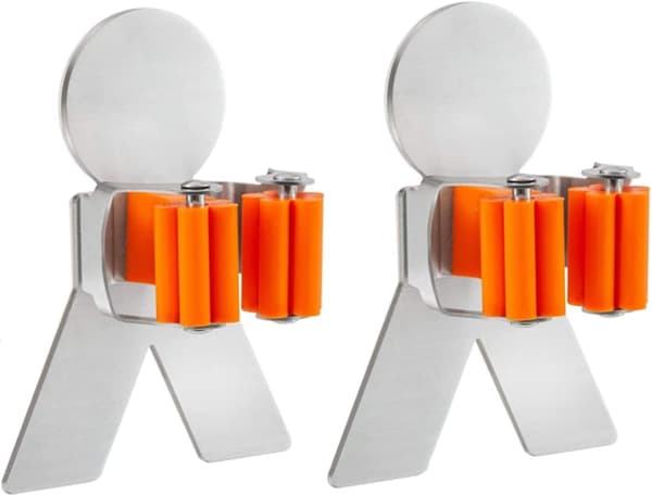 2 stk Rustfritt Stål Moppholder, Multifunksjonell Veggmontert Oppbevaring