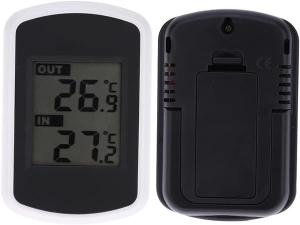Hygrometer Termometer, LCD Digital Trådløs Termometer, Innendørs
