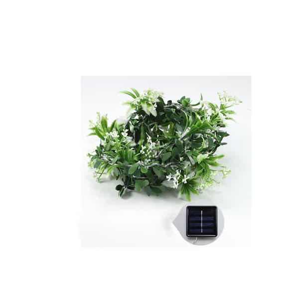 Garland, rør, guirlande, jule LED-lanterne, solcellelanterne Whit