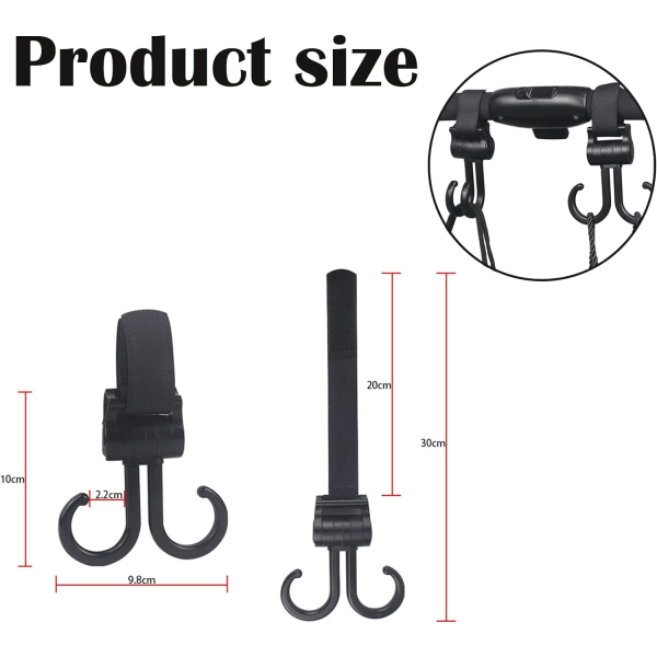 2-pack Buggy Clips Vagnklämmor Spädbarnsväska Klämmor, Vagnklämmor
