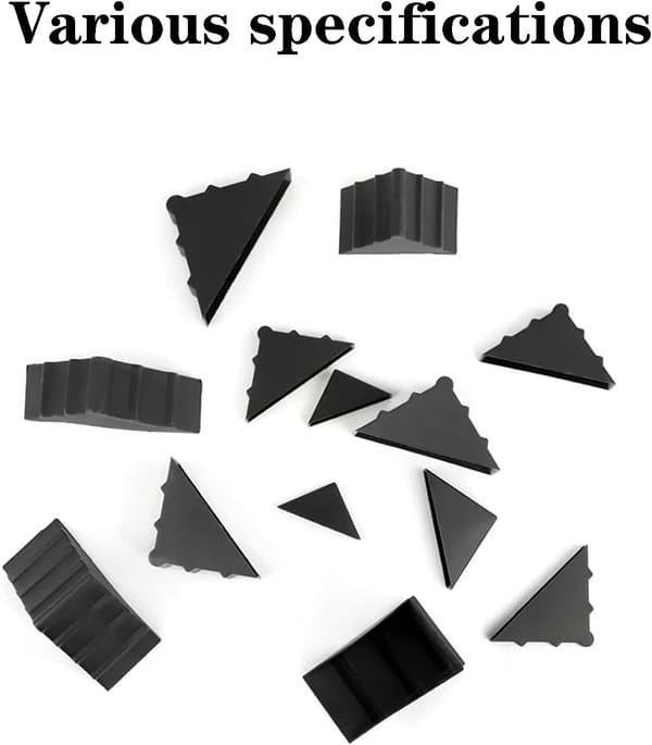 20-pack Spegelhörnskydd - 37*37*3 mm - Plast, Svart