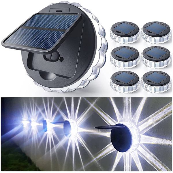 2-delt solcelledesign havelampe til udendørs have 8-mode solcelledrevet væglampe