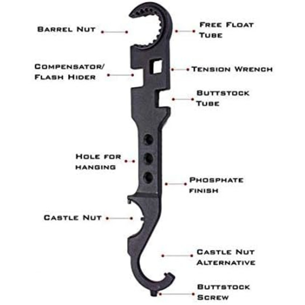 Passer til AR15 / M4 Taktiske Våbensmede Rifle Spanner T