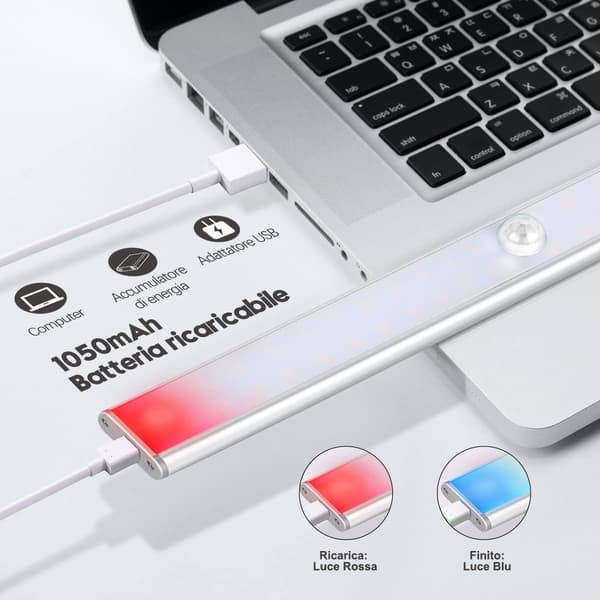 40 LED Skabslys, Bevægelsessensor Skabslys, USB Genopladelig