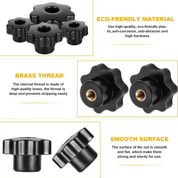 30-pack M4 M6 M8 Plaststjärnformade Klämknappar