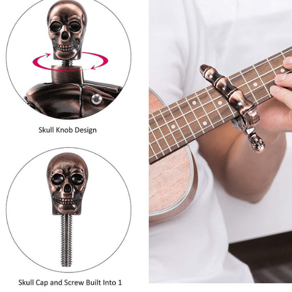 Högkvalitativ skalle spökfinger gitarr sandhi klämma folk gitarr s
