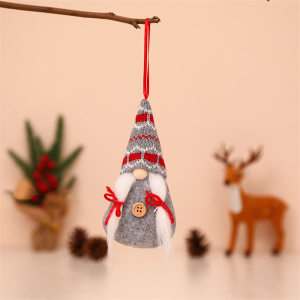 Tomte Julpynt Set om 8, Handgjorda Svenska Tomtar i Plysch