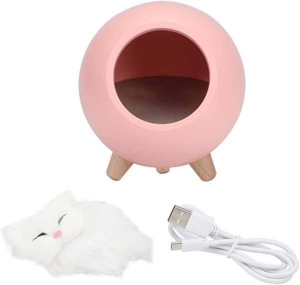 Katt nattlys, bordlampe for kjæledyr