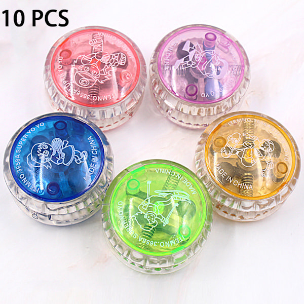 10 stk/sett Barn Yo-yo Lysende Ny Led Blinkende Ball Party Ga