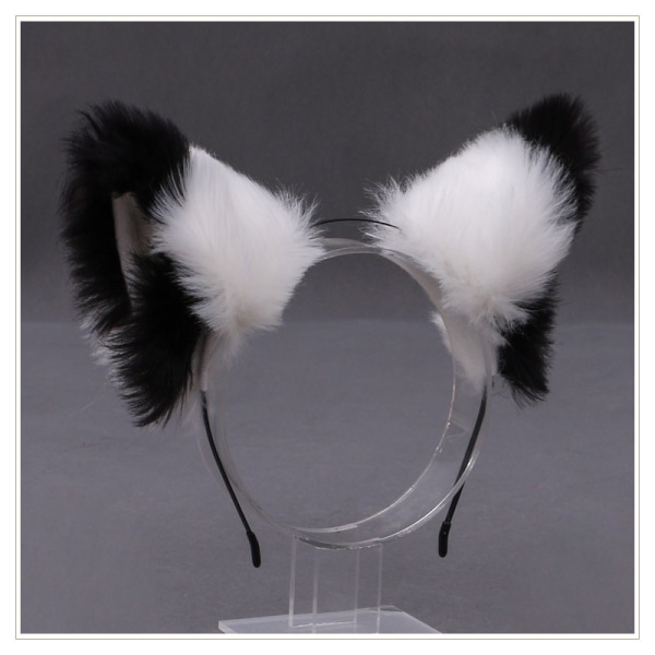 Furry Animal Cat Ears Pannband Cat Headpiece Halloween Cosplay Pa