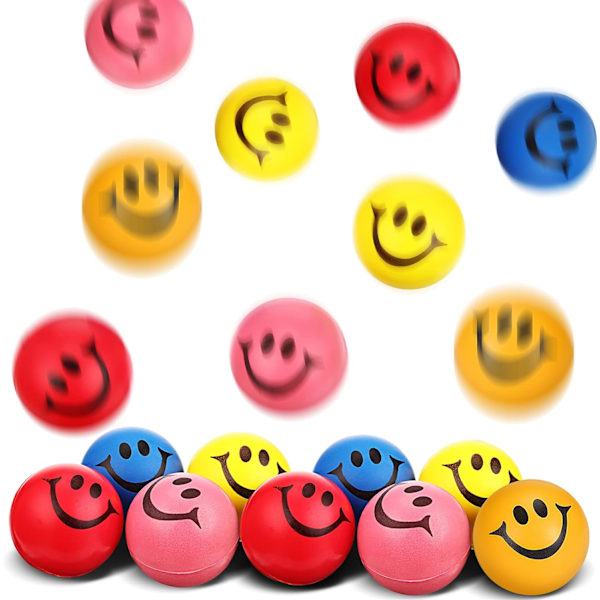 4 Sjove Smiley Face Stressbolde Mini Stressbolde Smiley Face St