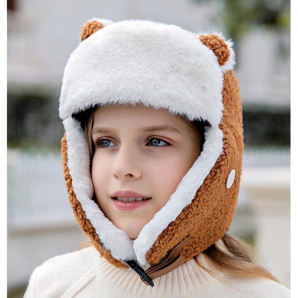 Baleifeng barnhatt tjock lammull vinter varm bib varm DXGHC