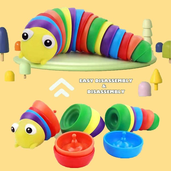 1 Stycke Färgglad Avkopplingssnigel Snigel Snigel Snigel Caterpillar Decomp