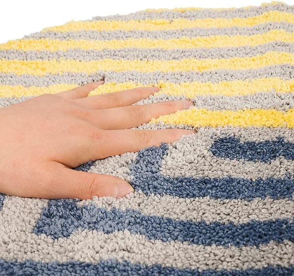 Bløde og Fluffy Mikrofiber Ovalt Badeværelsesmåtter - Skridsikker og Vandabsorberende
